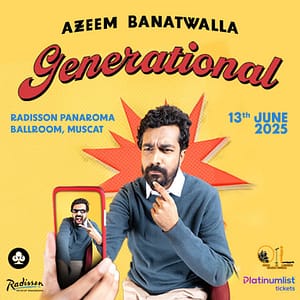Azeem Banatwalla Stand up comedy in Muscat Comedy Events