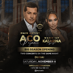 Aco Pejovic Live concert – Katarina Grujic Warm up – Concerts Aco Pejovic Live concert - Katarina Grujic Warm up Concerts