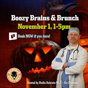 Boozy Brains & Brunch at Buffalo Wings & Rings, Bahrain – Halloween Boozy Brains & Brunch at Buffalo Wings & Rings