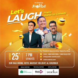 Let’s Laugh – Poetic Stand-up Comedy in Muscat – Shows and Theatrical Plays Let’s Laugh – Poetic Stand-up Comedy in Muscat Shows and Theatrical Plays