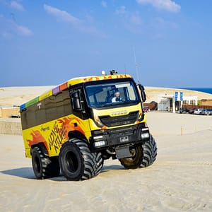 Monster Bus Tour in the Desert with Day Pass at Al Majles Resort – Sightseeing and Tours Monster Bus Tour in the Desert with Day Pass at Al Majles Resort Sightseeing and Tours
