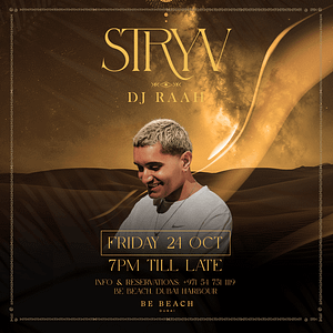 Stryv at Be Beach Dubai – Nightlife Stryv at Be Beach Dubai Nightlife