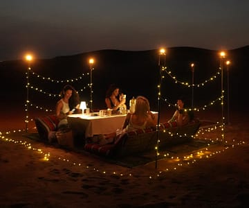 Private Dinner in the desert with optional Buggy Experience Desert safaris