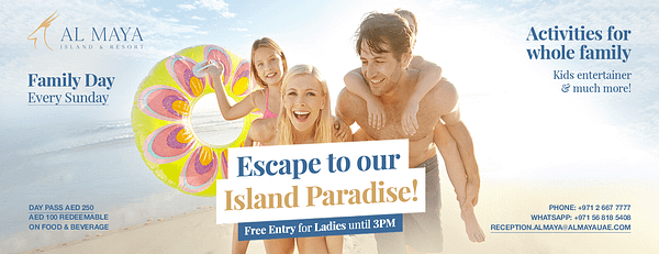 Escape to Our Island Paradise! - Al Maya Island & Resort Sunday Pool Party Family Day - Arabic Events - Image 3