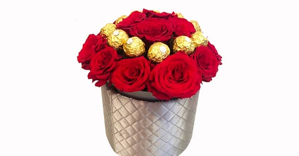 Roses With Ferrero Chocolates Dubai - Image 3