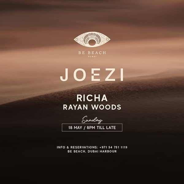 JOEZI at Be Beach Dubai Nightlife