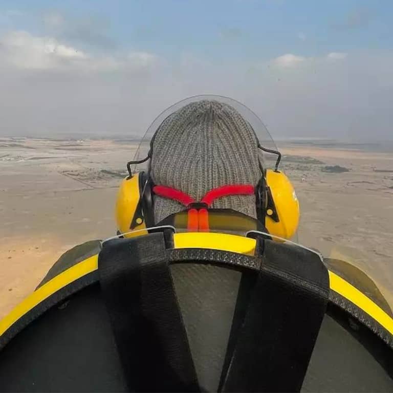 Flying On a Gyrocopter Around Al Khor Desert safaris