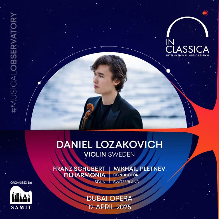 InClassica International Music Festival Presents A Tale of Two Stars - Daniel Lozakovich and Mikhail Pletnev at Dubai Opera Classical Events