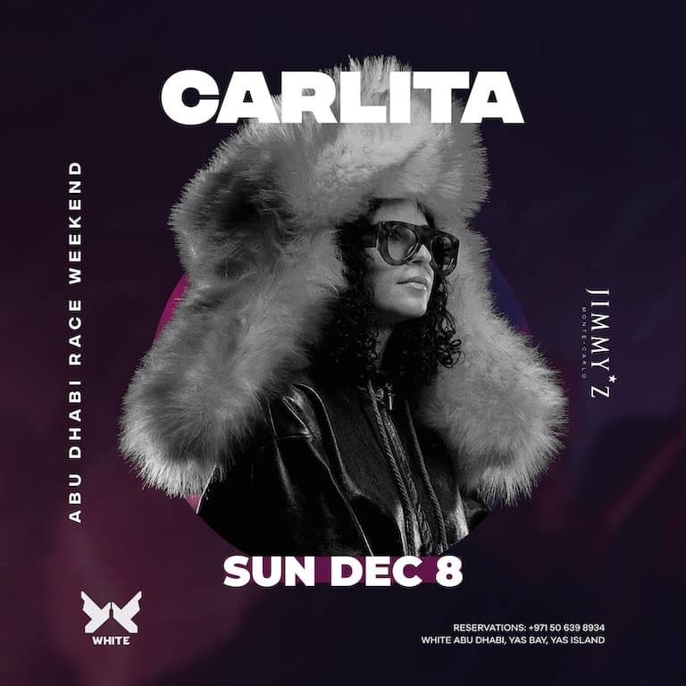 Carlita at WHITE Abu Dhabi for the Race Weekend After-Party Nightlife